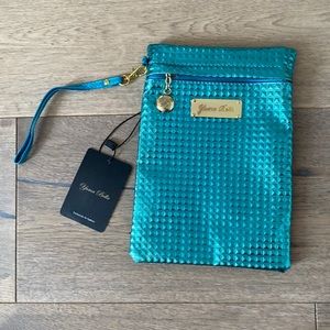 Yuma Bella Makeup / Brush / Jewelry Bag - for Sephora - Blue, Green Wristlet
